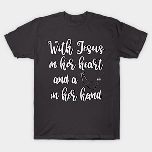 With Jesus in Her Heart and a Stethoscope In Her Hand T-Shirt